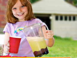 lemonade stand kid kids girl selling lemonade