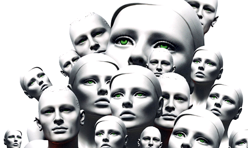 blank mannequin heads male and female