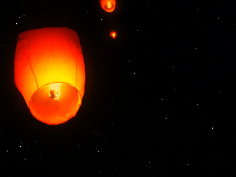 fire in the sky - The Best Advice So Far - paper lantern Chinese floating sky lantern