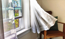 The Best Advice So Far - it's a breeze - curtain fluttering at an open window